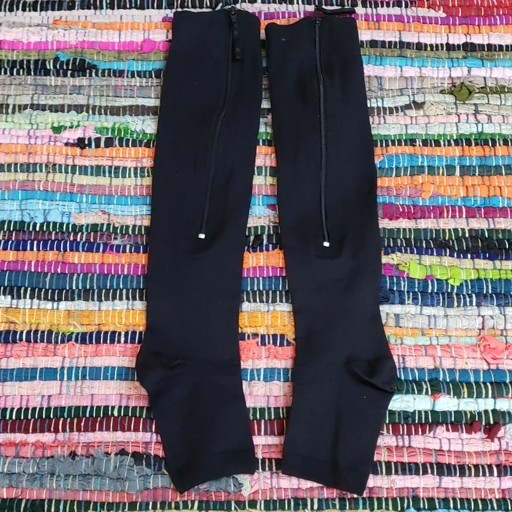 Zipper UNISEX Compression Socks  - Zip Up Support Stockings ~ Easy to Wear!